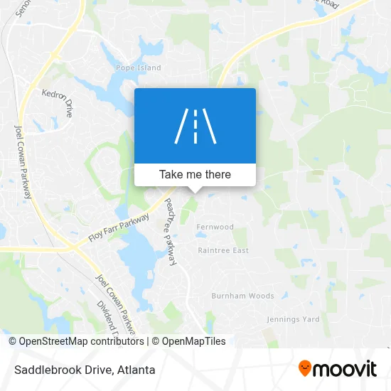Saddlebrook Drive map