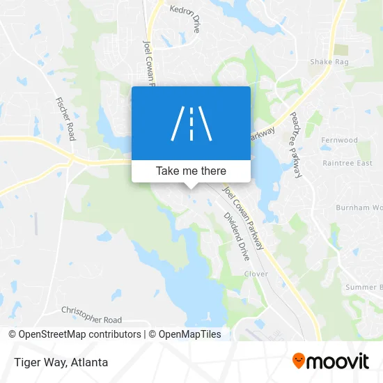 Tiger Way map