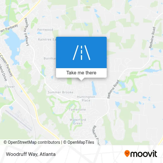 Woodruff Way map