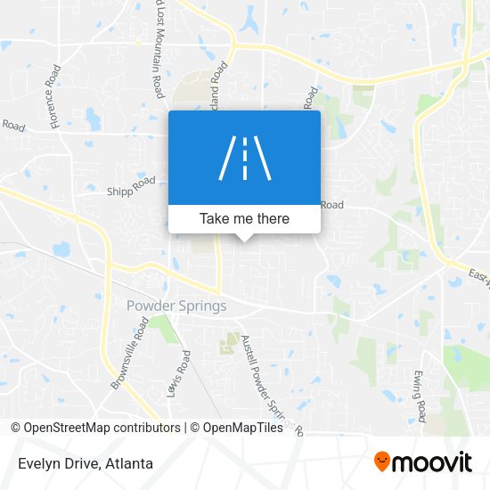 Mapa de Evelyn Drive