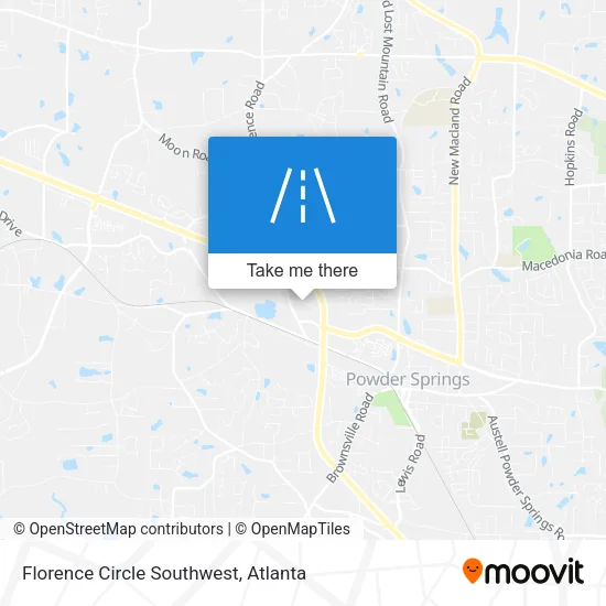 Florence Circle Southwest map