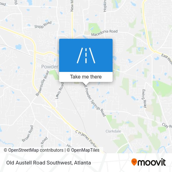 Old Austell Road Southwest map