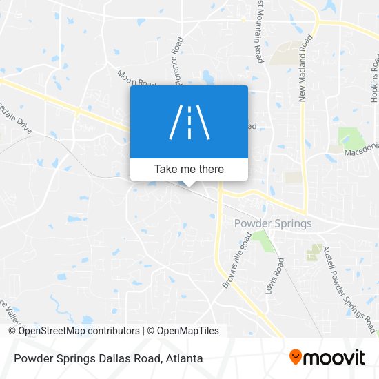 Powder Springs Dallas Road map