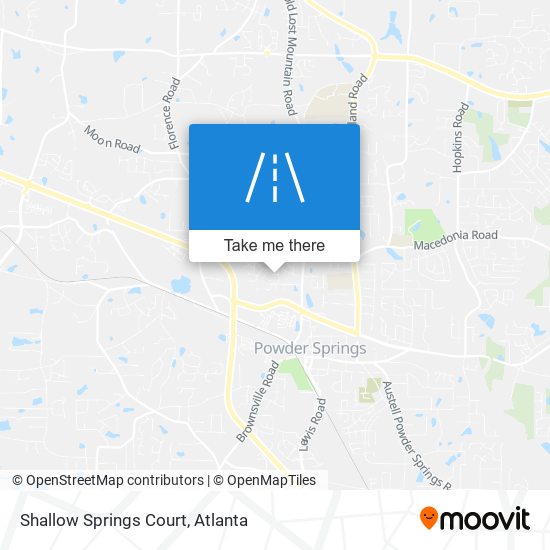 Shallow Springs Court map