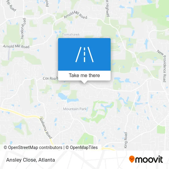 Ansley Close map