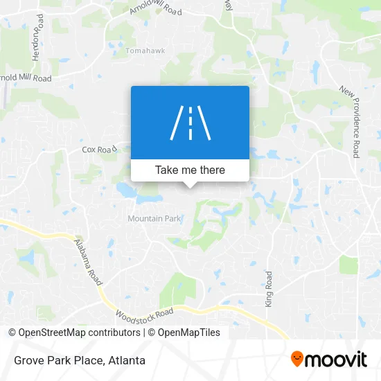 Grove Park Place map