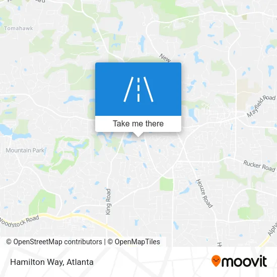 Hamilton Way map