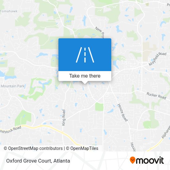 Mapa de Oxford Grove Court
