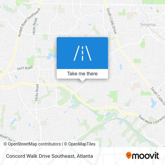 Concord Walk Drive Southeast map