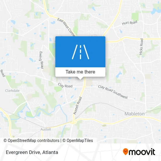 Evergreen Drive map