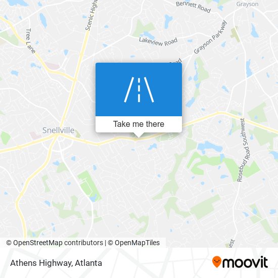 Mapa de Athens Highway