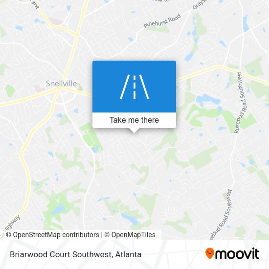 Mapa de Briarwood Court Southwest