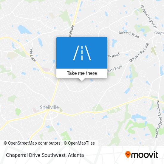 Mapa de Chaparral Drive Southwest