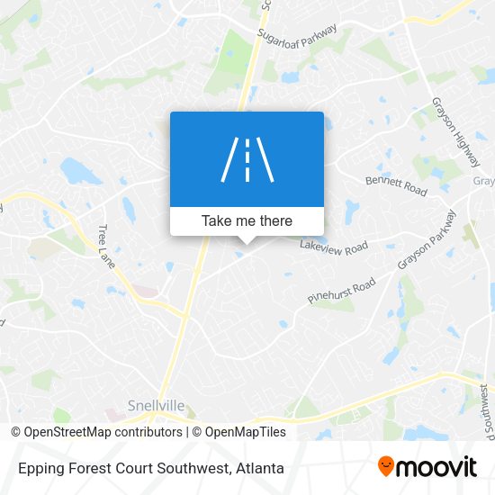 Epping Forest Court Southwest map