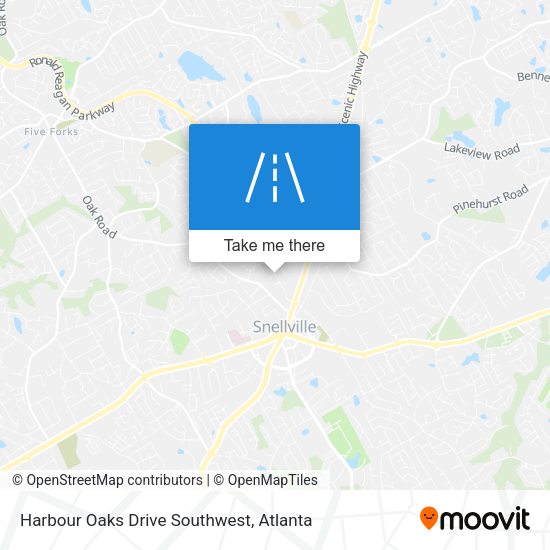 Harbour Oaks Drive Southwest map