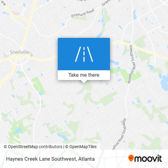 Haynes Creek Lane Southwest map