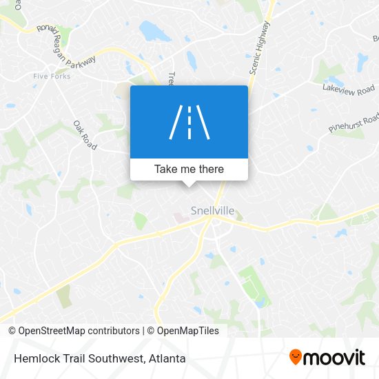 Hemlock Trail Southwest map