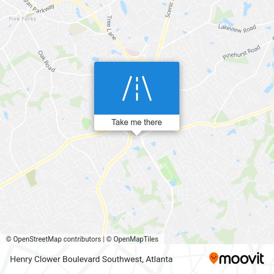Henry Clower Boulevard Southwest map