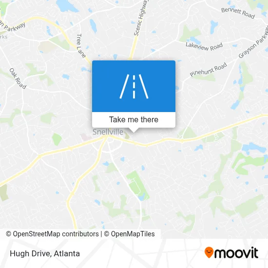 Hugh Drive map