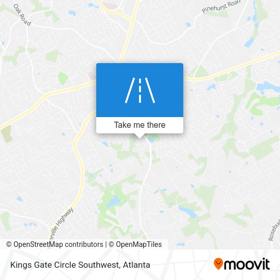 Kings Gate Circle Southwest map