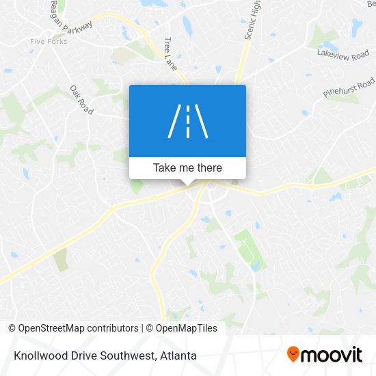 Knollwood Drive Southwest map