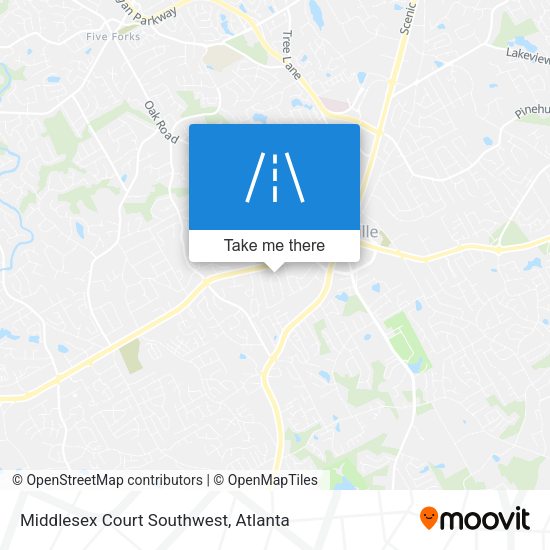 Middlesex Court Southwest map