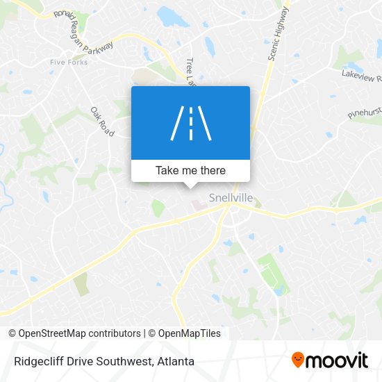 Ridgecliff Drive Southwest map