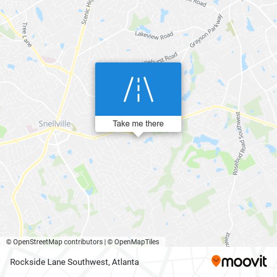 Rockside Lane Southwest map