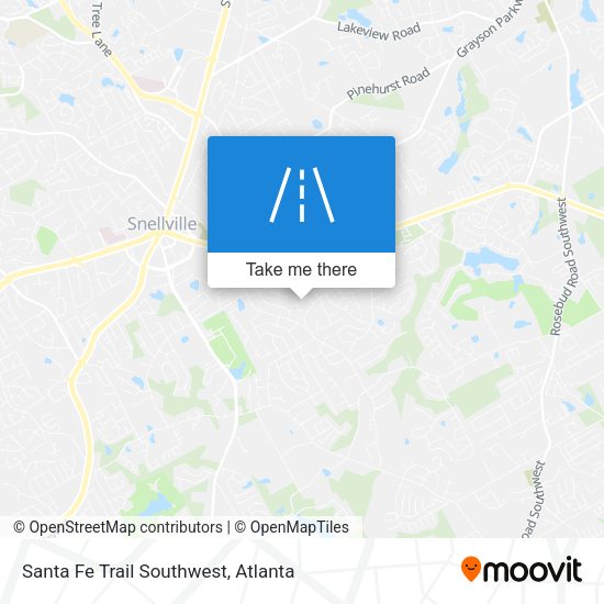 Santa Fe Trail Southwest map