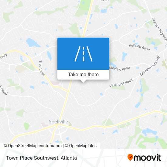 Mapa de Town Place Southwest