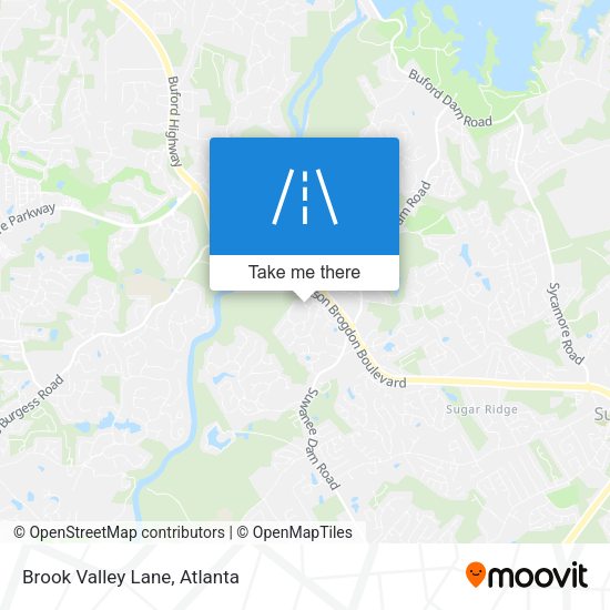 Brook Valley Lane map