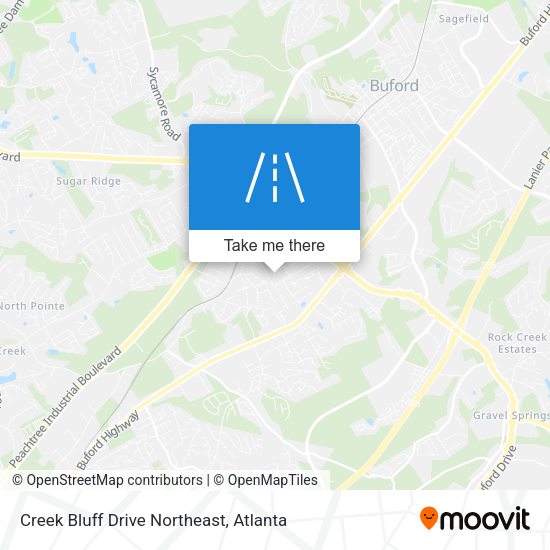 Mapa de Creek Bluff Drive Northeast
