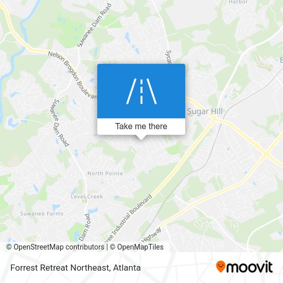 Forrest Retreat Northeast map
