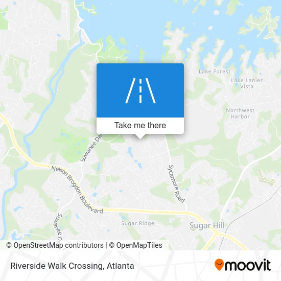 Riverside Walk Crossing map