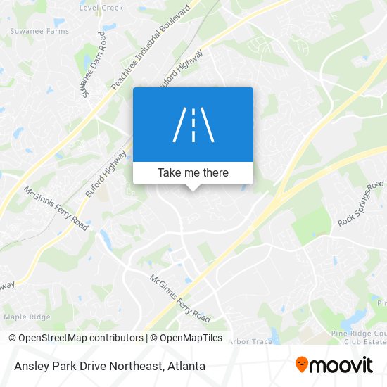 Mapa de Ansley Park Drive Northeast