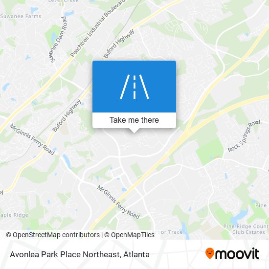 Avonlea Park Place Northeast map