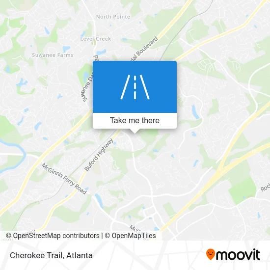 Cherokee Trail map