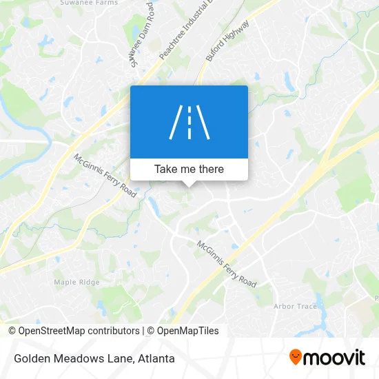 Golden Meadows Lane map