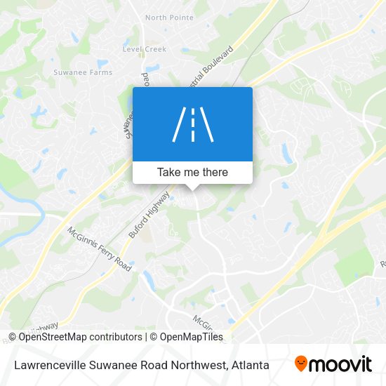 Lawrenceville Suwanee Road Northwest map