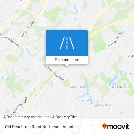 Old Peachtree Road Northeast map
