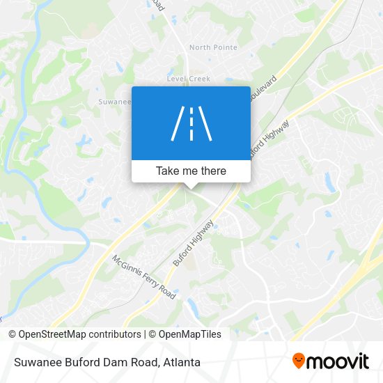Suwanee Buford Dam Road map