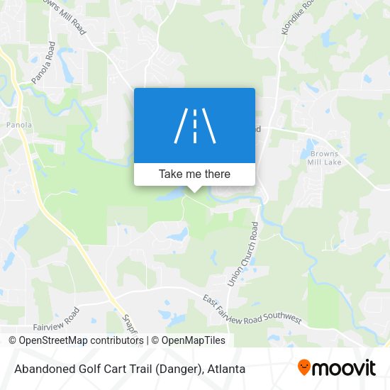 Abandoned Golf Cart Trail (Danger) map