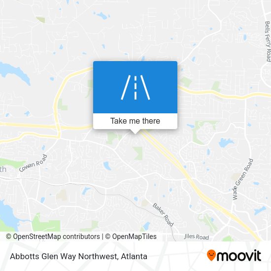 Abbotts Glen Way Northwest map