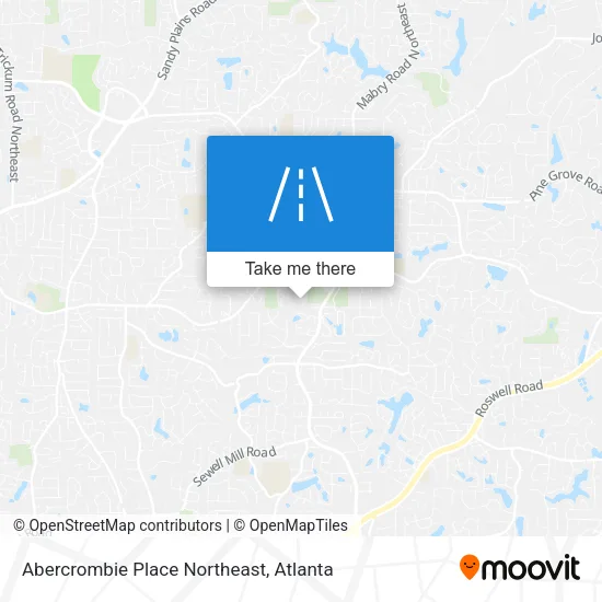 Abercrombie Place Northeast map