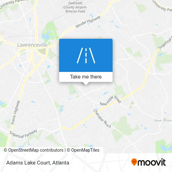 Adams Lake Court map