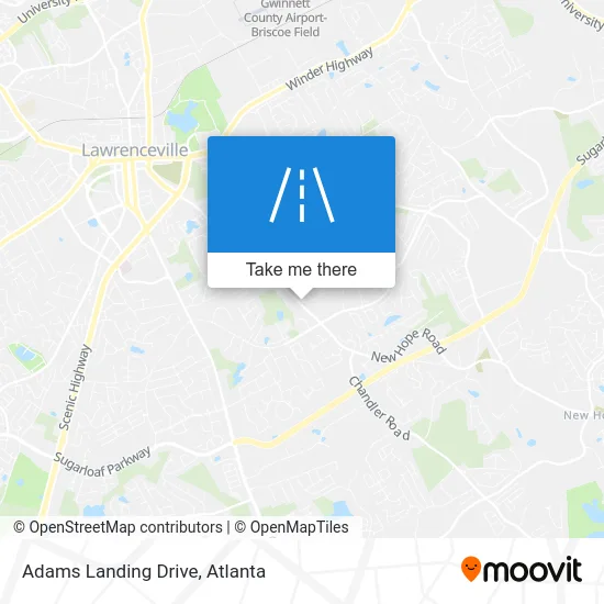 Adams Landing Drive map