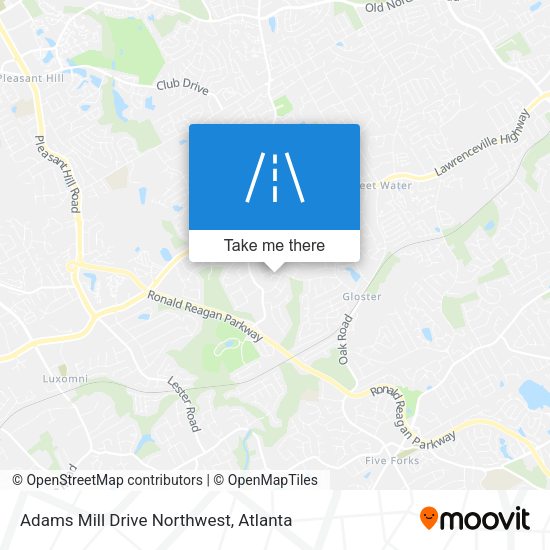 Adams Mill Drive Northwest map