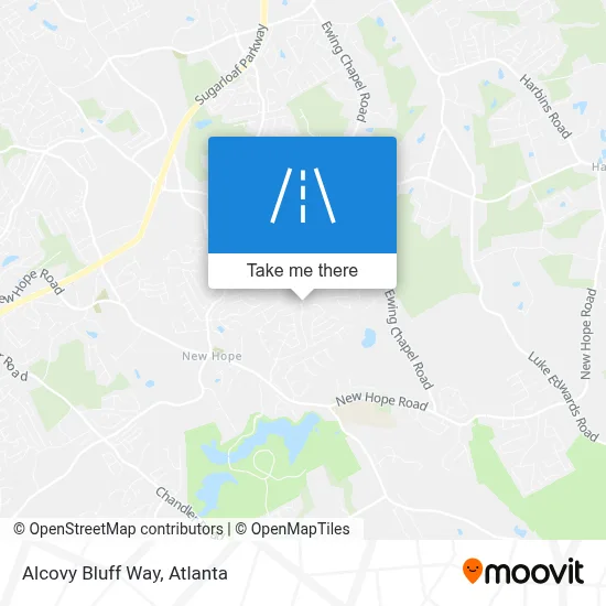 Alcovy Bluff Way map