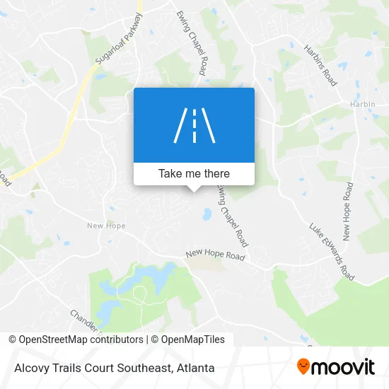 Alcovy Trails Court Southeast map