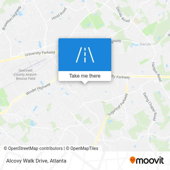 Alcovy Walk Drive map